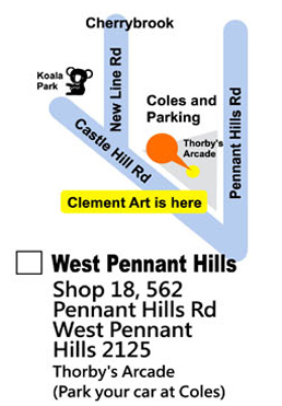 Clement Art School Map Locations -West Pennant Hills Studio